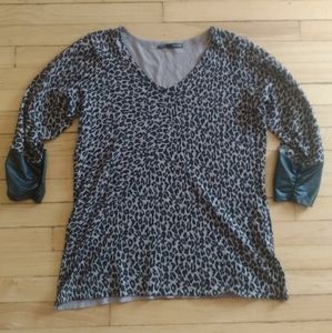 Cheetah print 3/4 Maurice's top XL